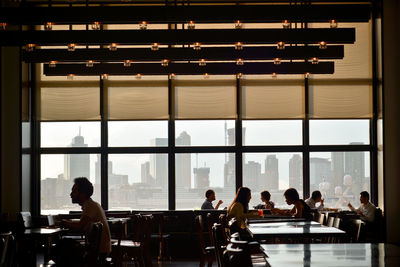 People sitting in restaurant