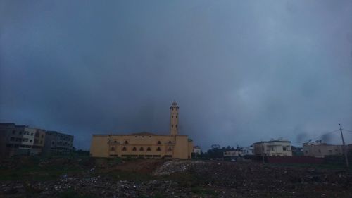 Scenery with buildings in background