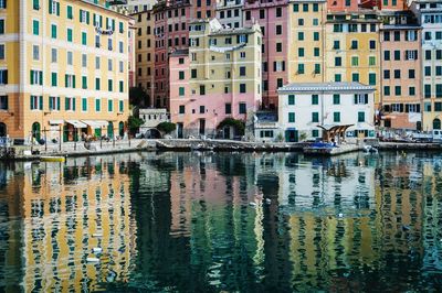 Reflection of buildings in water
