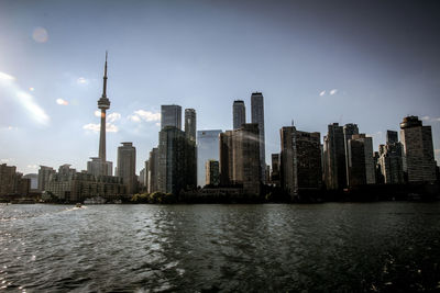 View of buildings in city at waterfront