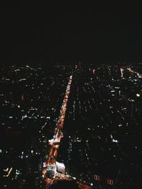 Illuminated cityscape at night