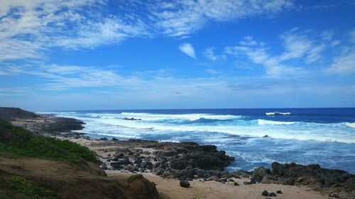 Scenic view of sea against sky