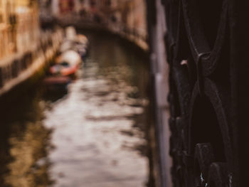 View of bridge in canal