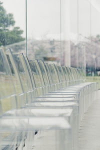 Empty seats in glass