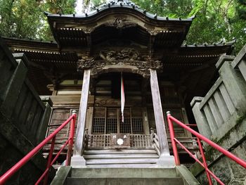 Low angle view of old buddhist temple