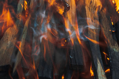 Full frame shot of bonfire