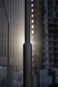 Close-up of machine part in factory