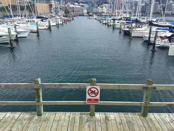 No swimming at the marina