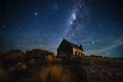 Building against sky at night