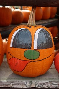 Close-up of pumpkin on table