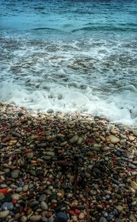 Pebbles on shore