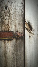 Close-up of wooden door