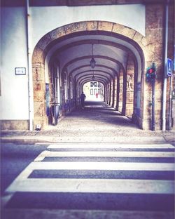 Empty corridor of building