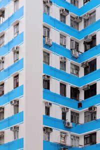 White and blue urban geometry in hong kong