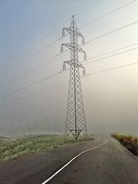 Electricity pylon against sky