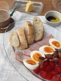 Close-up of food on table