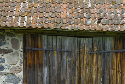 Close-up of barn