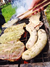 Close-up of preparing food