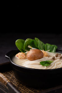 Close-up of food in bowl on table