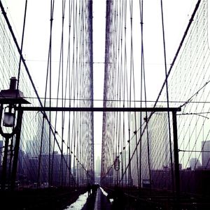 View of suspension bridge