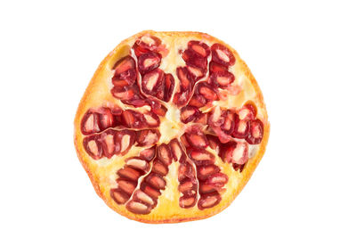 Close-up of fresh fruits against white background