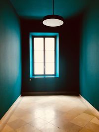 Interior of illuminated empty room