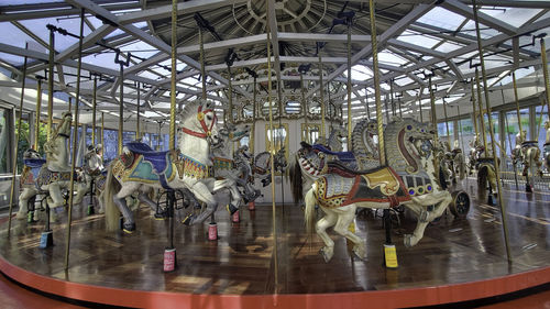 Carousel in amusement park