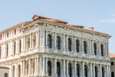 Low angle view of historical building against sky