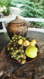 Close-up of fruits on table