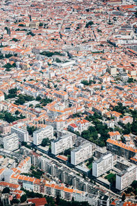 High angle view of cityscape