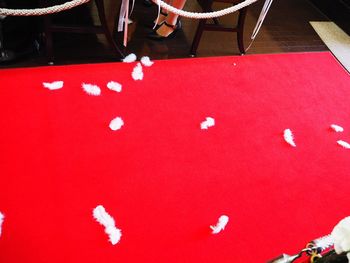 Close-up of hand on paper