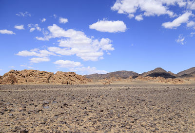 Scenic view of desert against sky