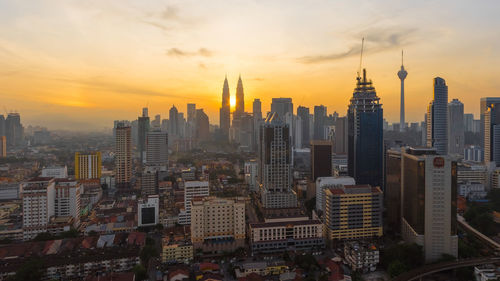 Cityscape at sunset