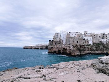 View of castle against cloudy sky