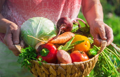 Close-up of vegetables in basket