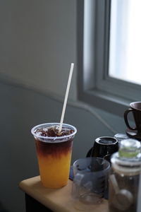 Close-up of drink on table