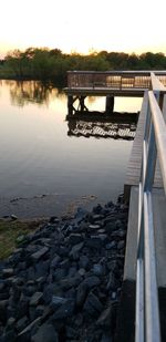 Bridge over river against sky