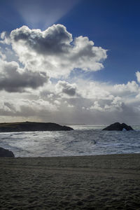 Scenic view of sea against sky