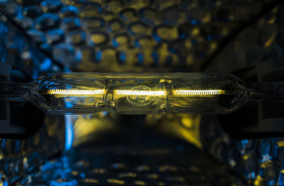 Close-up of illuminated light bulbs