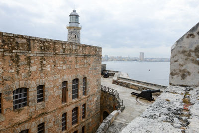 View of historical building against cloudy sky