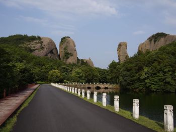 Road passing through a mountain