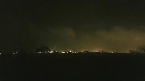 View of illuminated lights at night