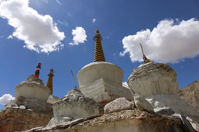 Low angle view of traditional building against sky