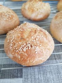 Close-up of bread on table