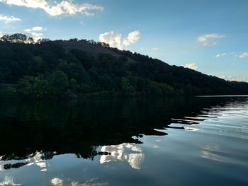 Scenic view of calm lake