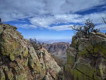 Panoramic view of rocky mountains against sky