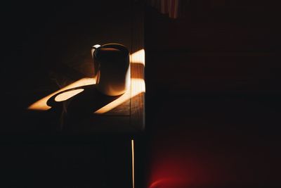 Close-up of illuminated lamp