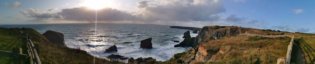 Panoramic view of sea against sky