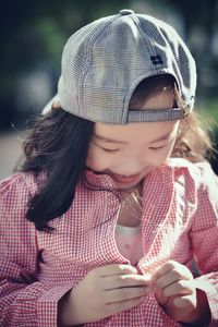 Close-up portrait of girl