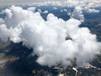 Scenic view of clouds over land